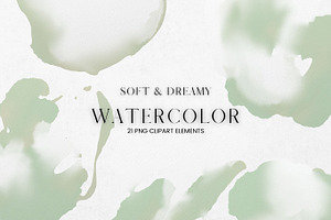 Green Watercolour Clip Art