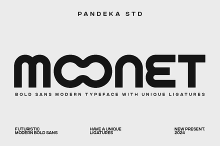 Moonet - Futuristic Modern Font, a Sans Serif Font by Pandeka Studio