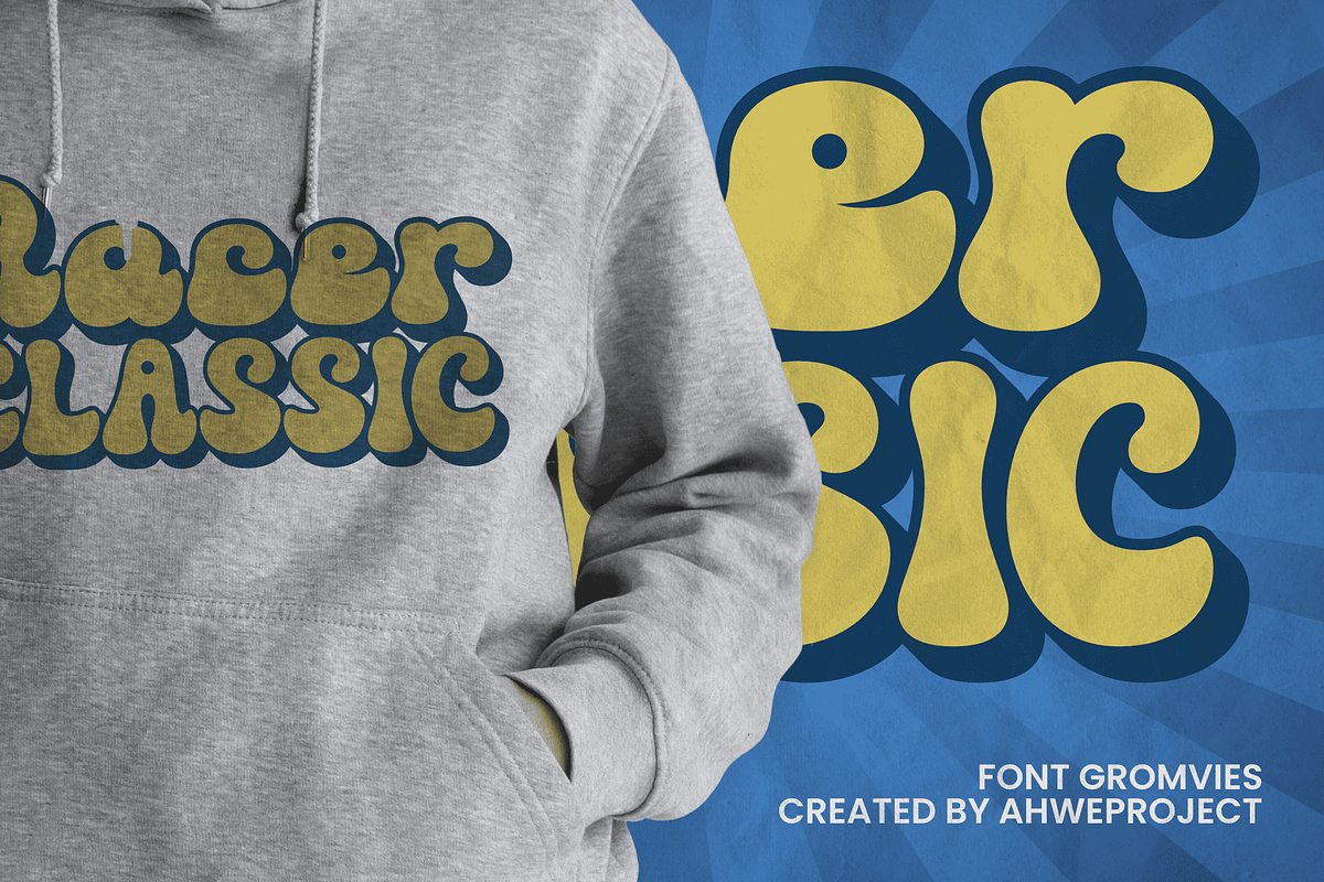 Gromvies - Retro Display, a Sans Serif Font by ahweproject (Photo 6 of 8)