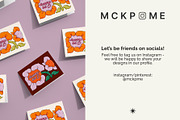 Two square greeting cards mockup, a Merchandise Mockup by MCKP*ME (Thumbnail 5 of 5)