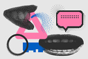 126 Vector Dither Textured Clip Arts, a Graphic by softulka (Thumbnail 14 of 19)