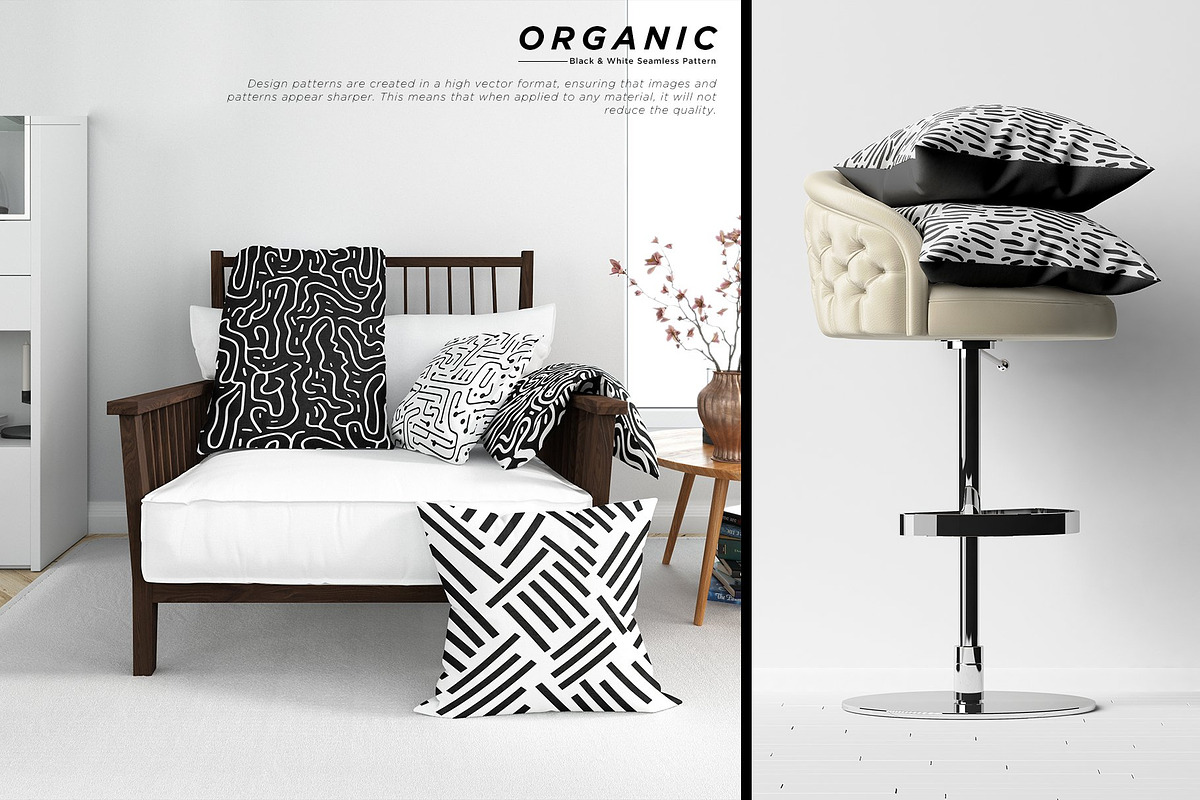 Chic Monochrome Pattern Sets, a Pattern Graphic by Vibrand Studio (Photo 5 of 12)