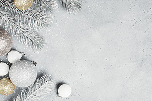 Christmas grey background