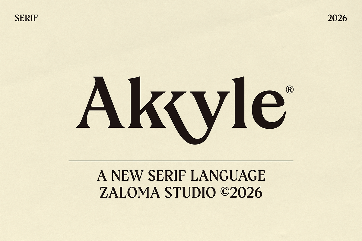 Akkyle – Modern High Contrast Serif, a Serif Font by Zaloma Studio (Photo 1 of 11)