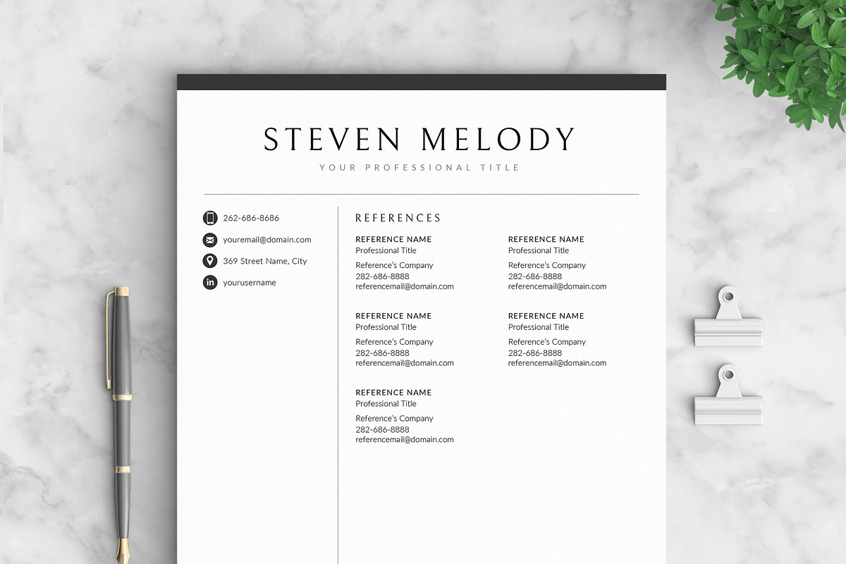 Resume/CV - The Melody, a Resume Template by CreativeLandStudio (Photo 6 of 9)