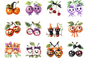Halloween Cherries Clipart PNG, a Seasonal Illustration by Designking (Thumbnail 2 of 5)