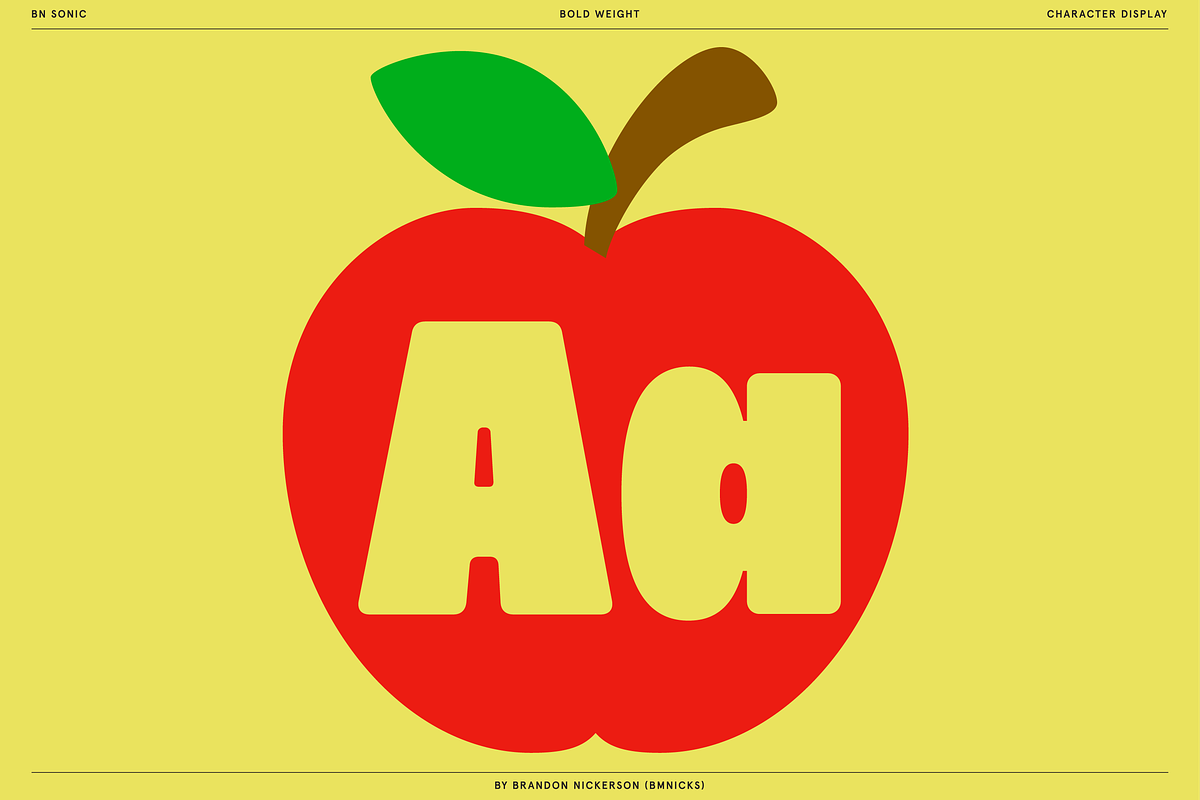 BN Sonic - Bold, Soft & Balanced, a Sans Serif Font by Bnick (Photo 2 of 13)