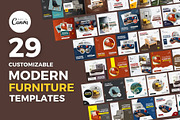 Modern Furniture Canva Flyer Bundle, a Social Media Template by MK Creatives (Thumbnail 1 of 2)
