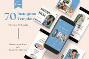 Baby Blue Instagram Templates, a Social Media Template by DesignbySamVN (Thumbnail 1 of 10)
