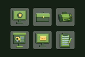 Office Work 3D Icon Pack