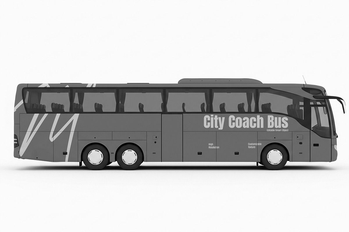 City Coach Bus Advertising Mockup, a Product Mockup by graphypix (Photo 4 of 4)