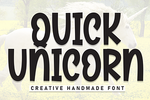 Quick Unicorn | Script Font