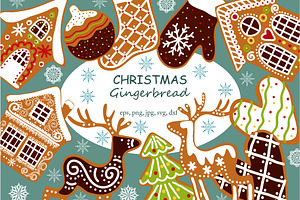 Christmas gingerbread clip-art