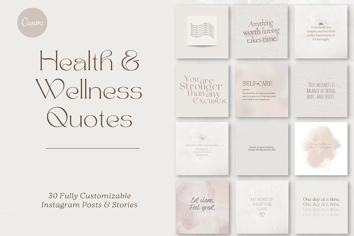 Health and Wellness Instagram Quotes, a Templates & Theme by Thrive Nutrition Studio (Photo 1 of 7)