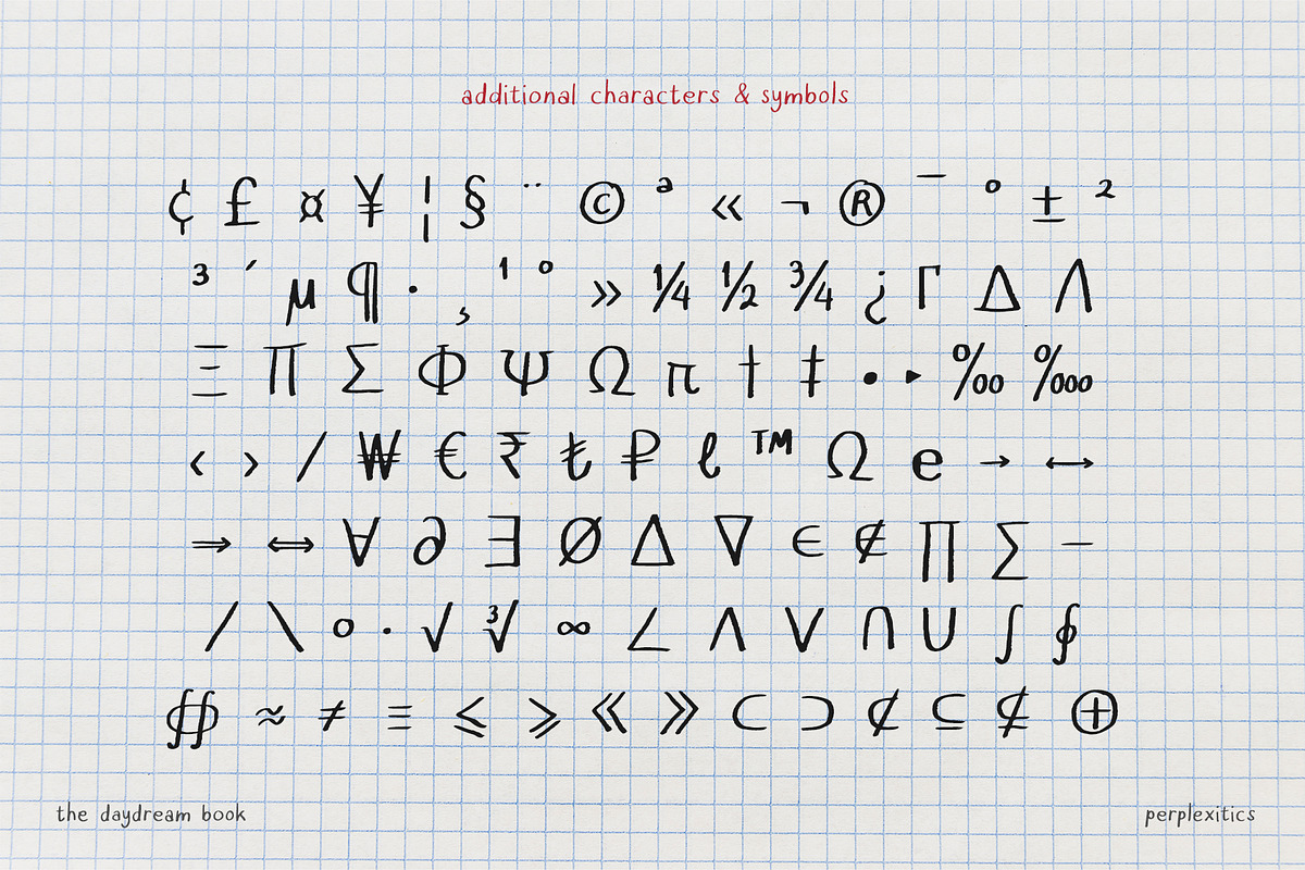 The Daydream Book Handwritten Font, a Handwritten Font by Perplexitics (Photo 10 of 10)