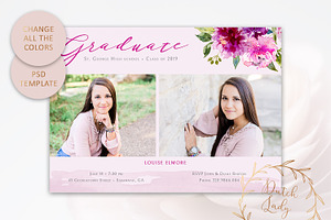 PSD Graduation Announcement Card 4