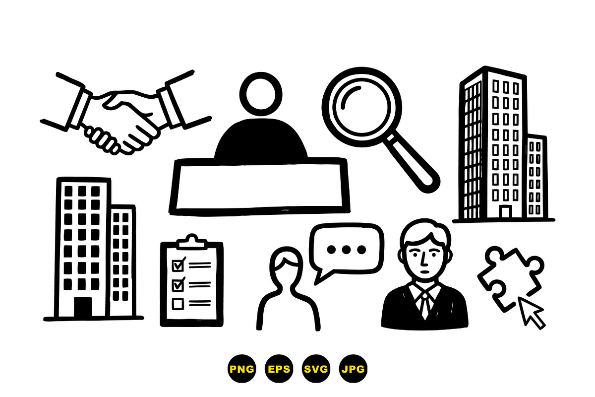 Business Icons Vector Set, an Illustration by designvectx (Photo 3 of 3)