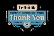 Lethalik – Blackletter Experimental, a Slab Serif Font by Drizy (Thumbnail 10 of 10)