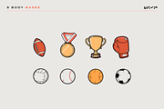 Sports Retro Mascot Creator Pack, a Sport Illustration by LEONFABRIPRO (Thumbnail 5 of 17)