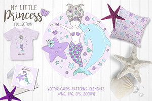 Vector Little Mermaid collections