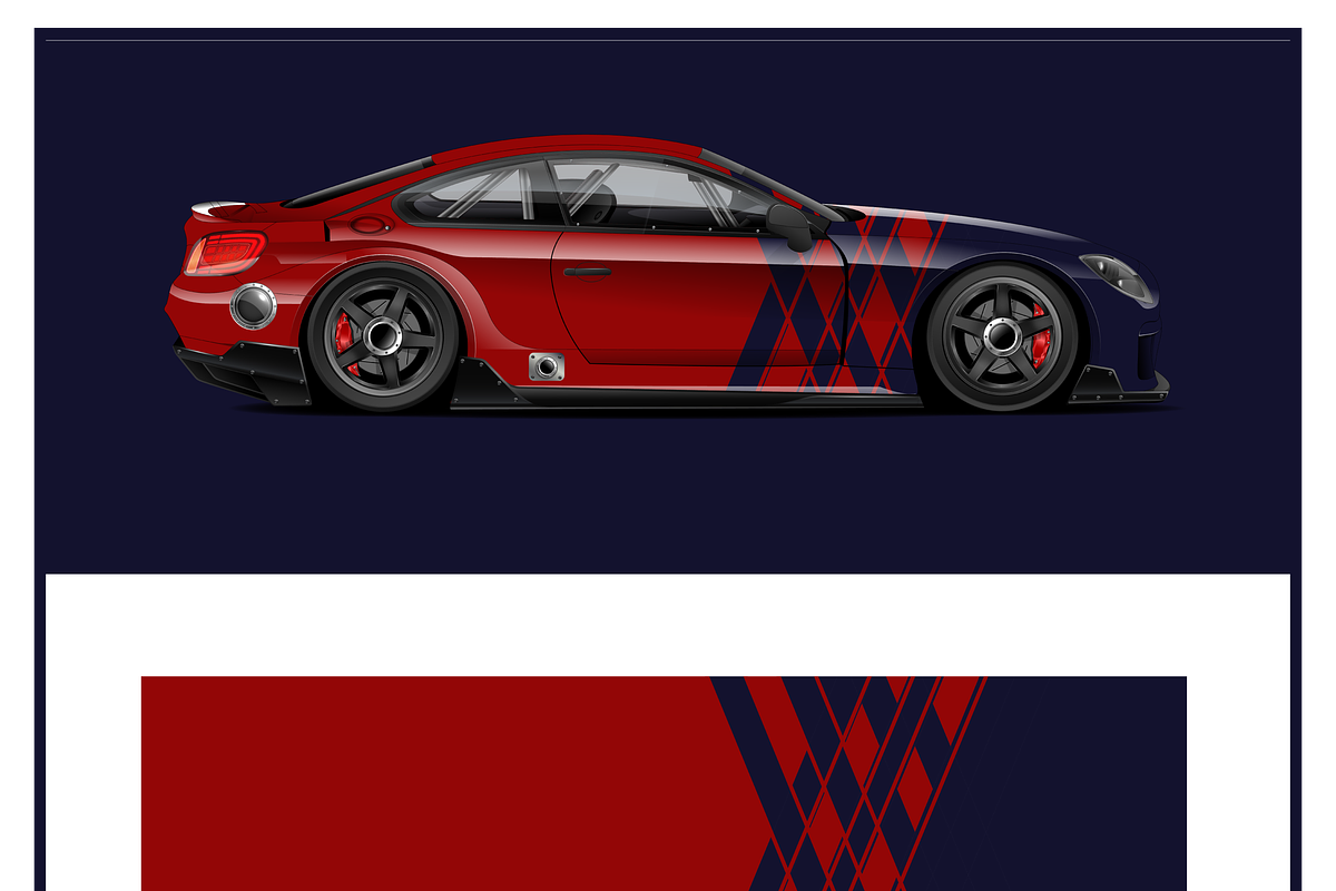 Sleek Racing Car Wrap Design, a Sport Illustration by CarWrap design (Photo 2 of 4)