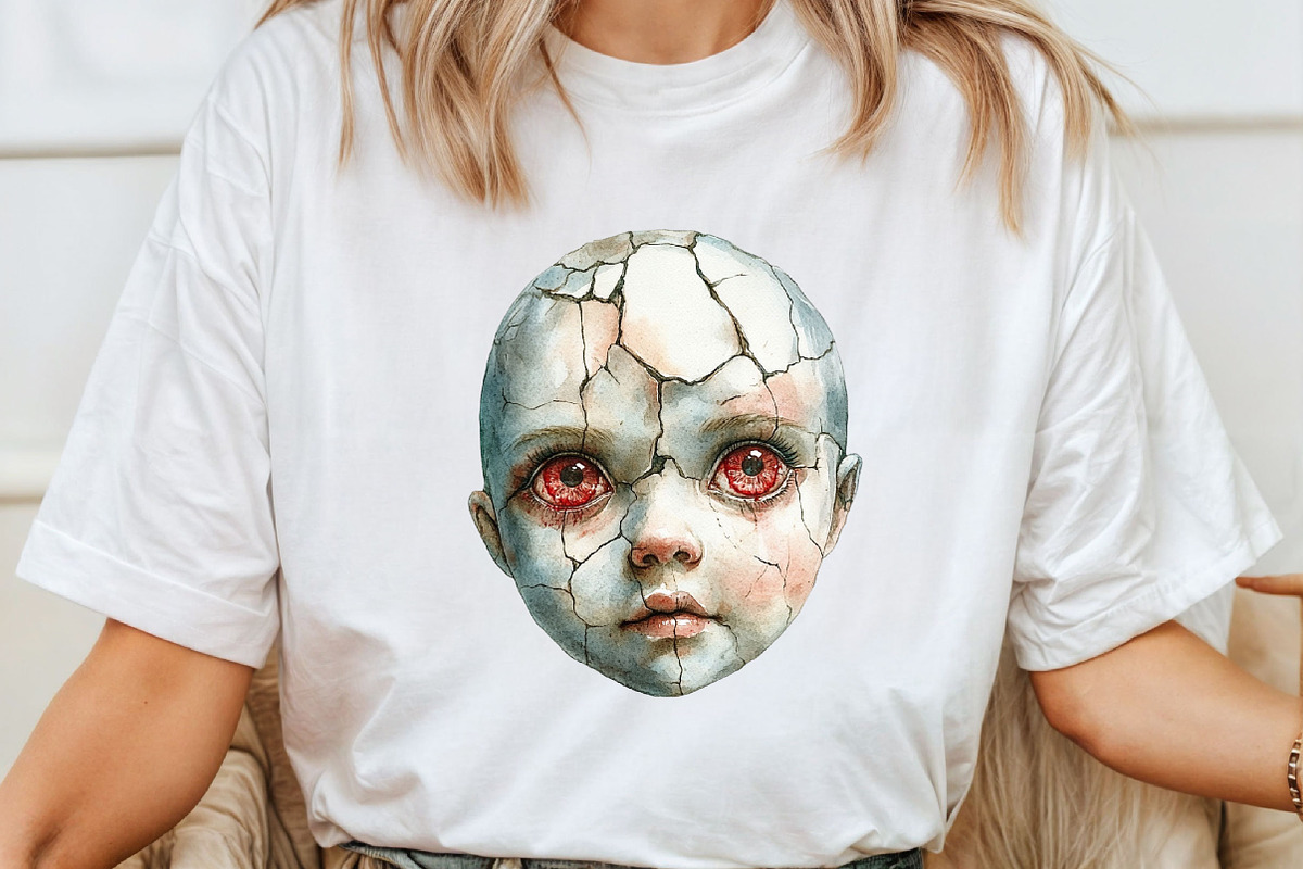 Creepy Dolls Halloween Bundle, an Illustration by Pixels.Craft (Photo 5 of 7)