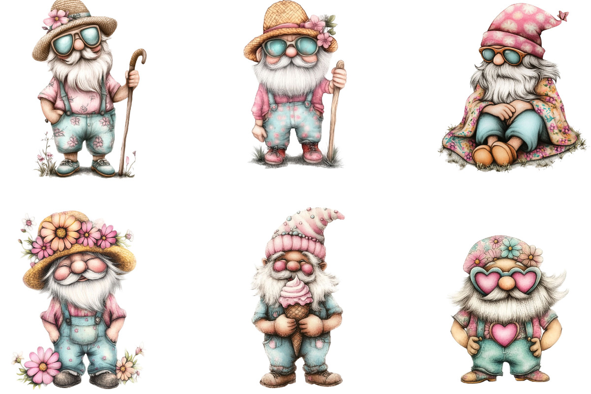 Whimsical Summer Old Man Clipart, a Seasonal Illustration by Designking (Photo 3 of 5)
