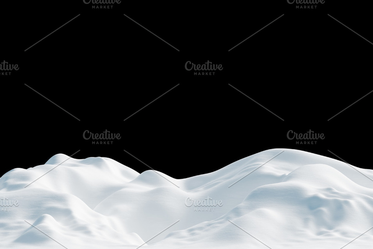 Snowdrift on black background, a Texture Illustration by ArtBackground