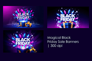 Magical Black Friday Sale Banners, a Finance Illustration by StockVerse Creative