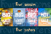 Seasonal Sale Vector Posters, a Work Illustration by Vector beauty (Thumbnail 1 of 3)