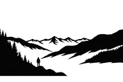 Mountain Pines Silhouette, a Graphic by hafijul (Thumbnail 16 of 17)