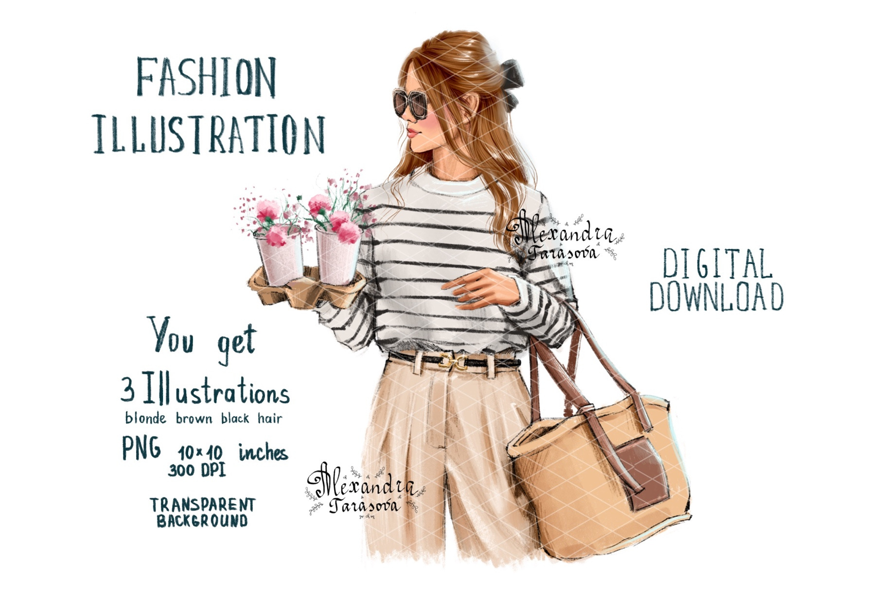 Fashion Girl Parisian Style, an Illustration by BigArtLab