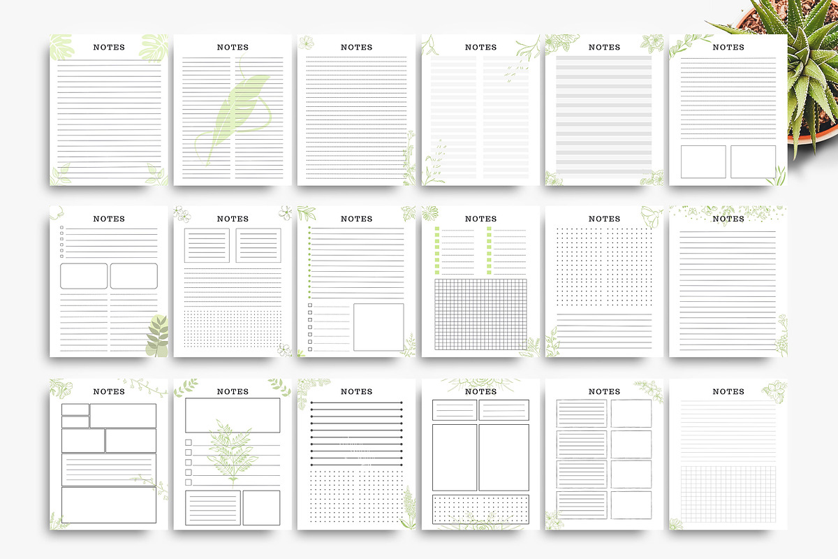 Digital Notebook Pages, a Stationery Template by Ultimate Template Shop (Photo 8 of 8)