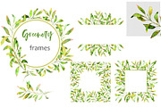 Greenery Collection. Watercolor set, a Decorative Illustration by SaharaArt (Thumbnail 3 of 7)
