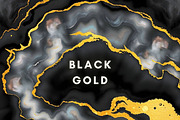 30 Watercolor Black Gold Agate, a Background Graphic by UniqueMe (Thumbnail 9 of 11)