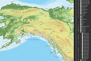 Topographic World Vector Map, an Illustration by Cartorical (Thumbnail 7 of 8)