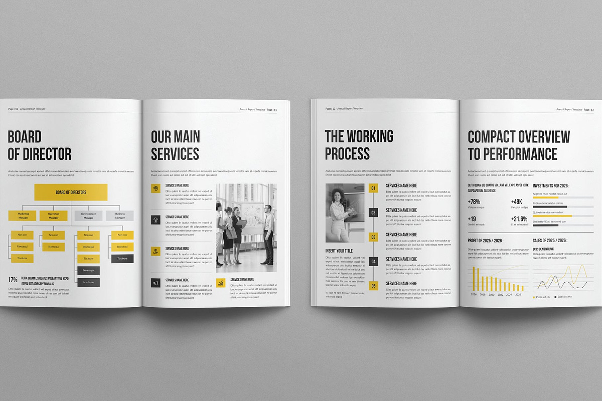 Annual Report Template, a Brochure Template by E-Type (Photo 5 of 8)