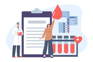 Blood check up. Check your blood for, a Healthcare Illustration by Valerie Bodnar
