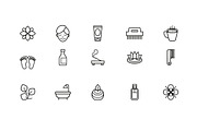 Spa Wellness Line Icon Set, an Outline Icon by studiogstock (Thumbnail 4 of 4)