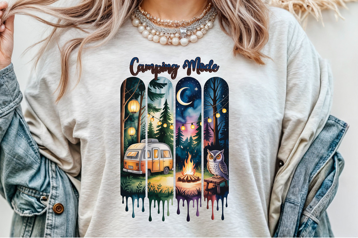 Camping Mode Brushstroke Sublimation, an Illustration by Sublimation Artist (Photo 9 of 9)