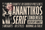 Anantikos Serif Typeface, a Serif Font by Frantic Disorder (Thumbnail 1 of 10)