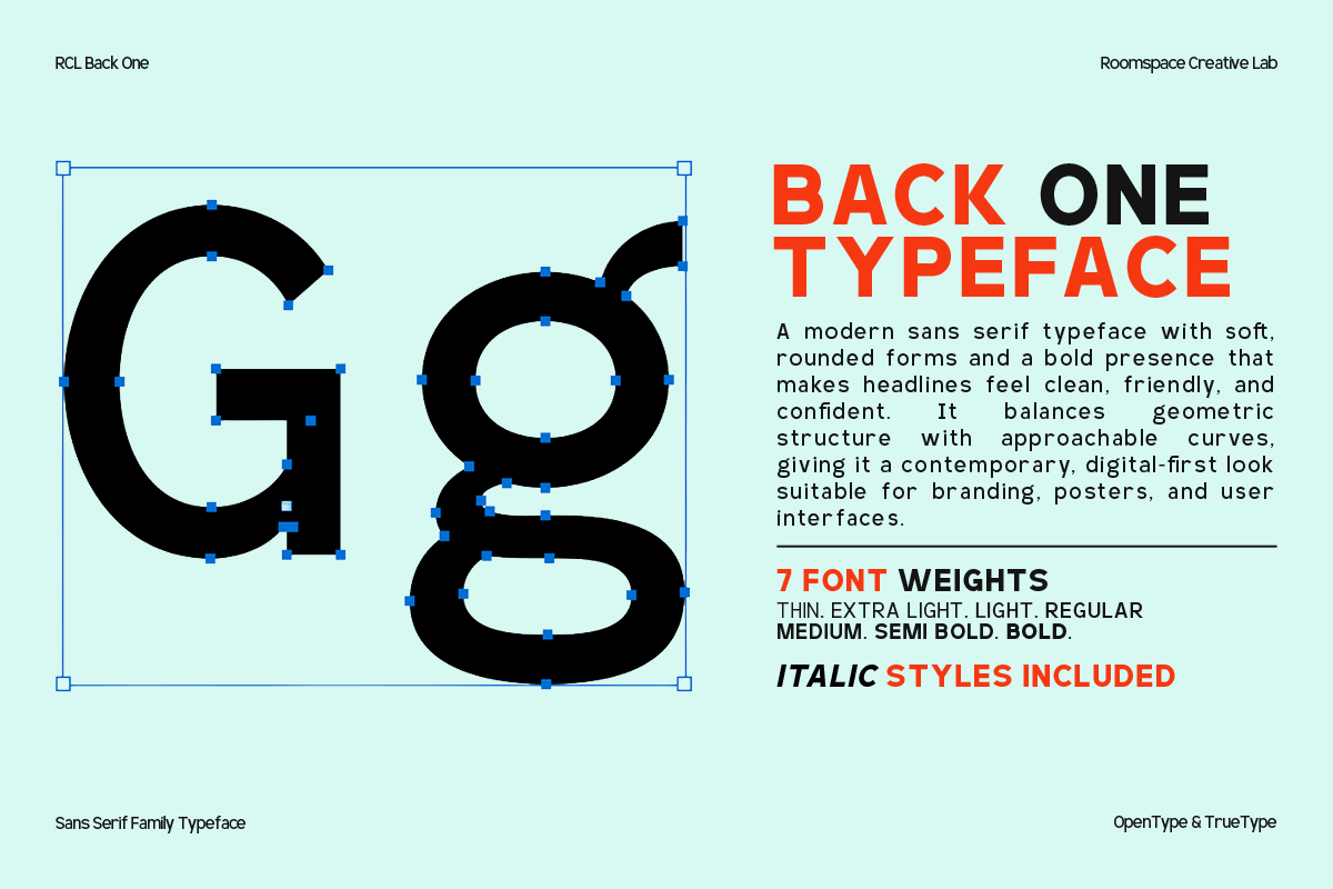 BackOne – A Bold Modern Sans Font, a Sans Serif Font by roomspace creative lab (Photo 8 of 15)