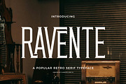 Ravente - Retro Serif Font, a Serif Font by Flawless And Co (Thumbnail 1 of 10)