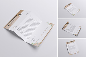 Blooming Letterhead Mockup, an Advertising Mockup by xavier_studio