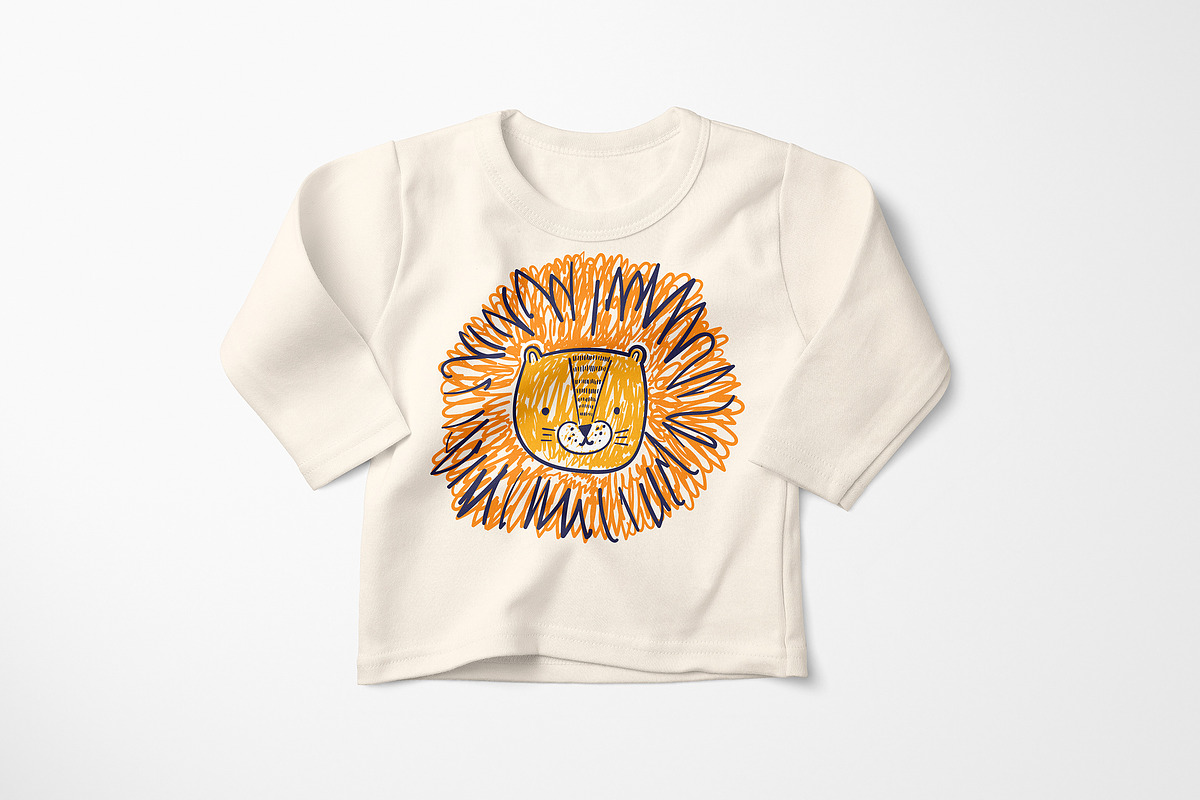 Baby hand drawn animals collection, an Animal Illustration by MoleskoStudio (Photo 5 of 24)