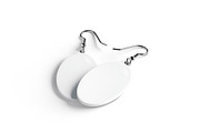 White Oval Earring Jewelry 3D Model, an Object 3D Model by rebrandy (Thumbnail 4 of 9)