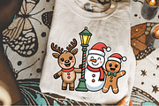 Cute Christmas Friends PNG Bundle, a Graphic by Cut File (Thumbnail 3 of 5)