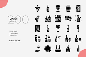 Wine Solid Icons, a Solid Icon by Bloodline
