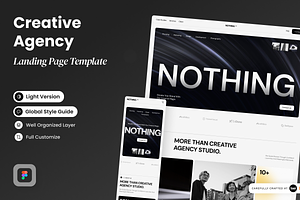 Nothing - Creative Agency, a Landing Page Template by SLAB! Design