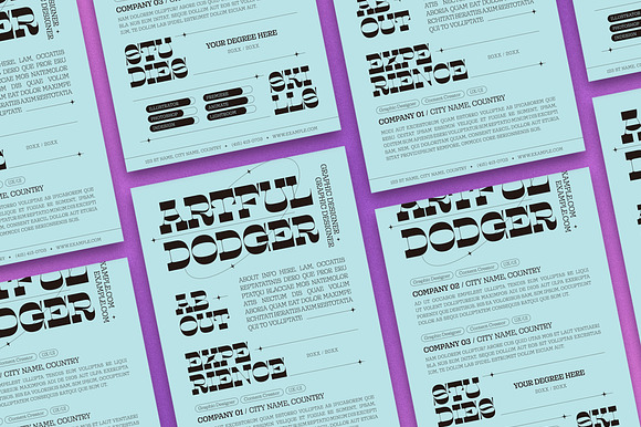 Resume With Geometric Accents